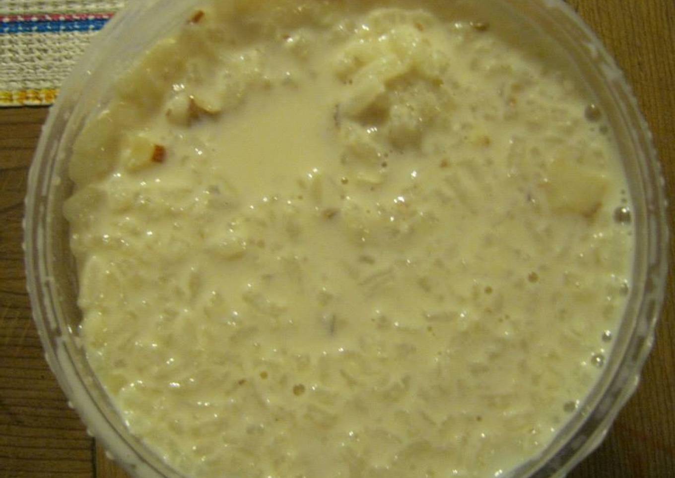 Arroz con leche y alamendras
