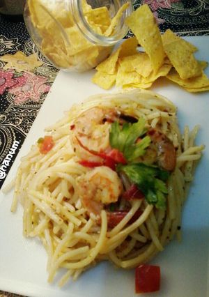 Foto resep Aglio Olio Prawn