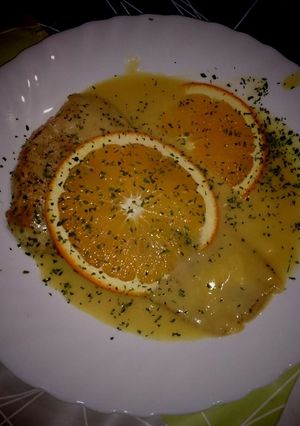 Una foto de Lenguado a la naranja