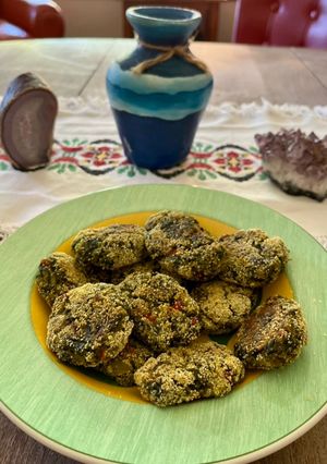 Una foto de Bocaditos de polenta, espinacas y ensure. Ricos y nutritivos!