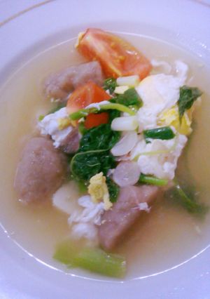 Foto resep Sup Bayam Kuah Kaldu Telur Alami