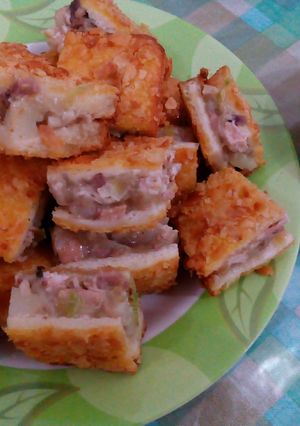 Foto resep Roti Balut Crackers Isi Kentang Daging Ayam