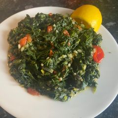 A picture of Spinach rice (aka Greek spanakorizo).