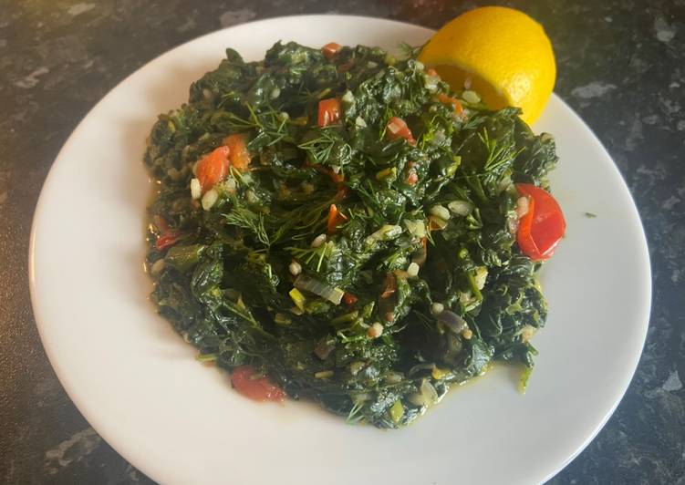 Spinach rice (aka Greek spanakorizo) Spinach rice (aka Greek spanakorizo)