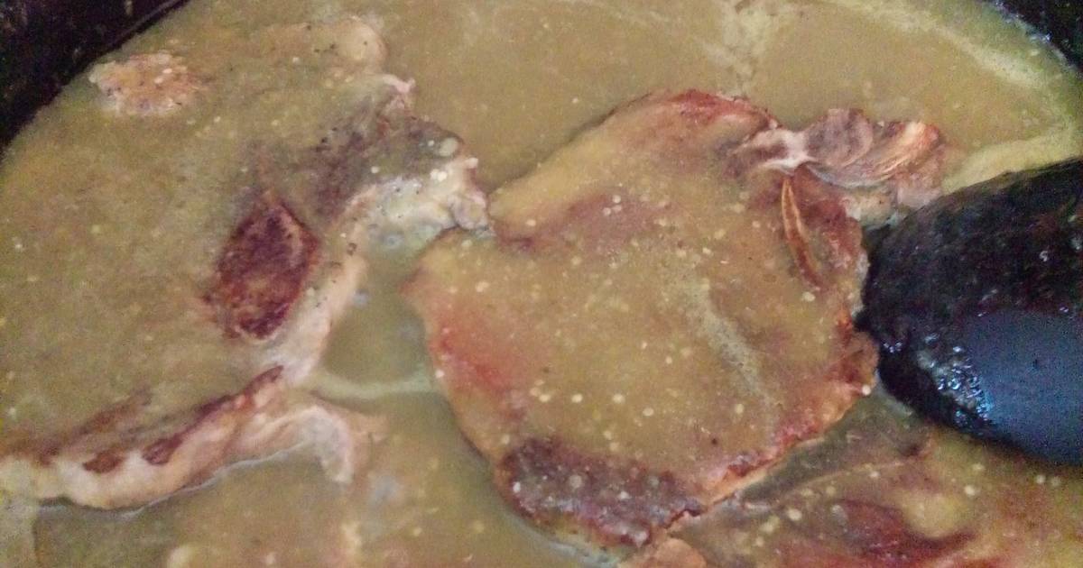 Chuletas de cerdo en salsa verde Receta de yolanda carrillo- Cookpad