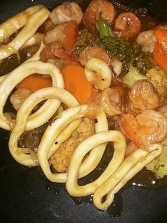 Foto resep udang cumi saus tiram