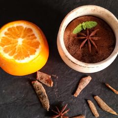 A picture of Garam Masala Dark chocolate pudding.