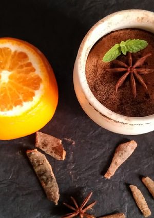 A picture of Garam Masala Dark chocolate pudding.