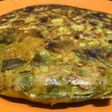 Tortilla vegana de chauchas. Apto celíacos y alérgicos al huevo!