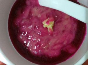 Foto resep Mpasi 6bulan: buah naga,pisang,ub