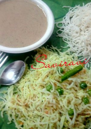 A picture of Idiyappam.