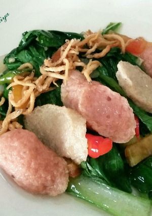 Foto resep Tumis Pokcoy Bakso Ikan 😍