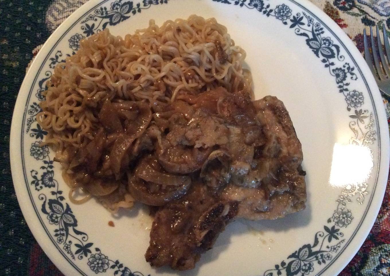 Pork Chops With Tarragon Onion Gravy