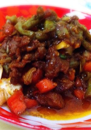 Foto resep Oseng Vegie Daging Sapi Hitam