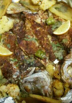 صورة لوصفة صينيه سمك في الفرن 😋