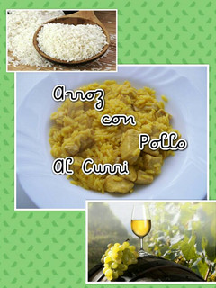 Una foto de Arroz con pollo al curry