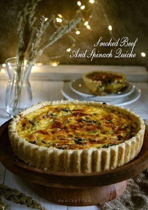 Foto resep Quiche Smoked Beef & Spinach