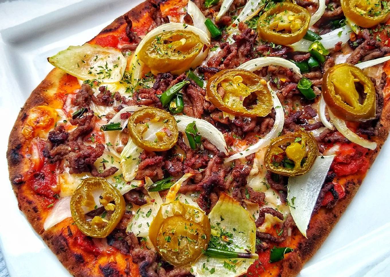 Naan Bread Pizza (Hot 'n' Spicy) 🍕