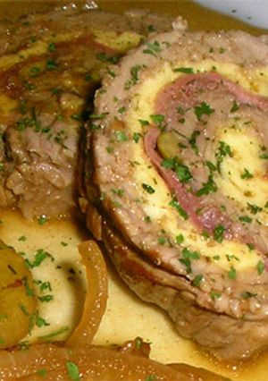 Una foto de Aleta de ternera rellena