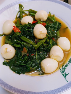 Foto resep Tumis kangkung telur puyuh