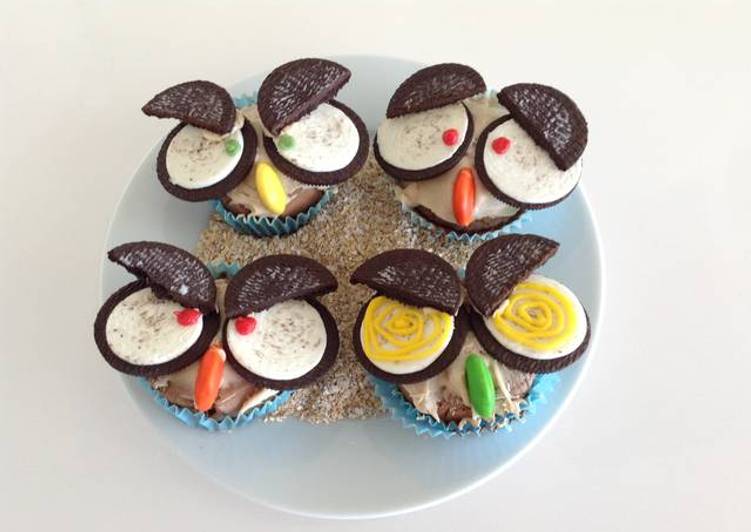 How to Make Jamie Oliver Owl cupcakes with Oreos for Halloween