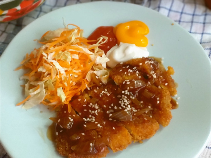 Resep Chicken Katsu Saus Teriyaki, Enak Banget