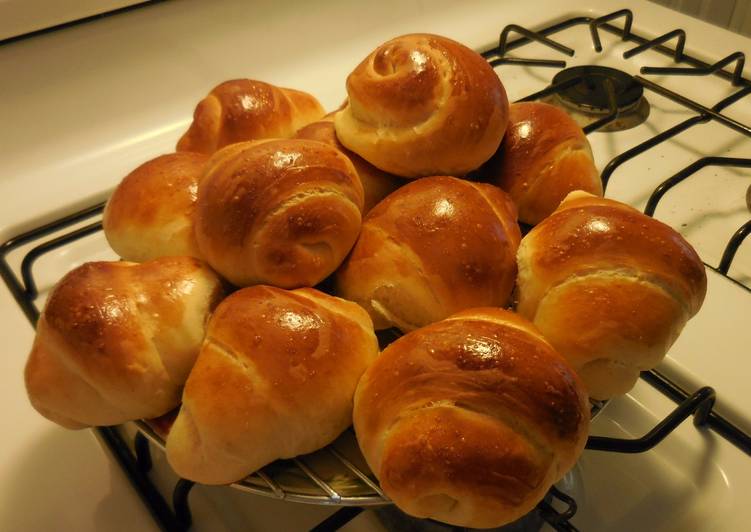 Almond milk dinner roll bread with homemade sourdough