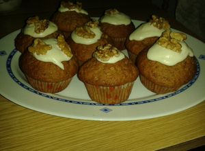 Foto principal de Carrot cake muffins con frosting de queso
