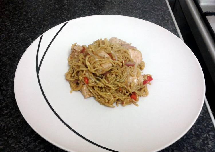 Steps to Prepare Quick Singapore Chicken Stir Fry