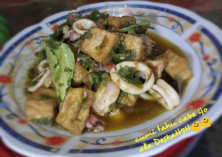 Sambel Cumi Tahu Cabe Ijo