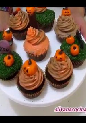 Una foto de Halloween!!! Cupcakes de Chocolate de Terror!!!