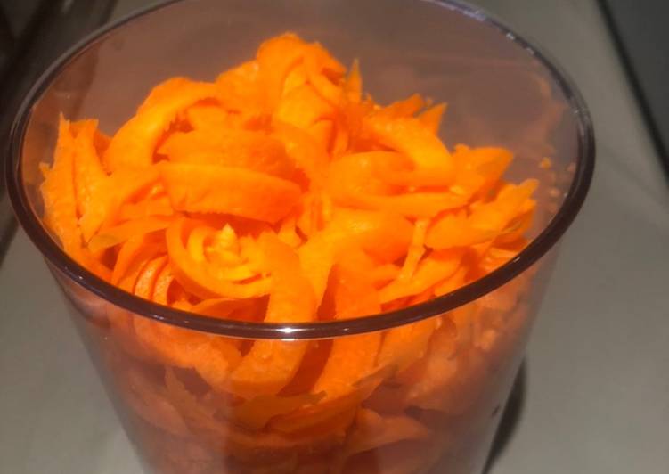 Recette de Super rapide Fait maison Tagliatelles de carottes