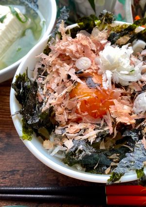 A picture of Japanese Raw Egg Rice.