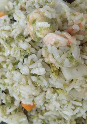 Foto resep Nasi goreng hijau
