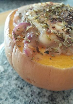 Una foto de Calabaza rellena