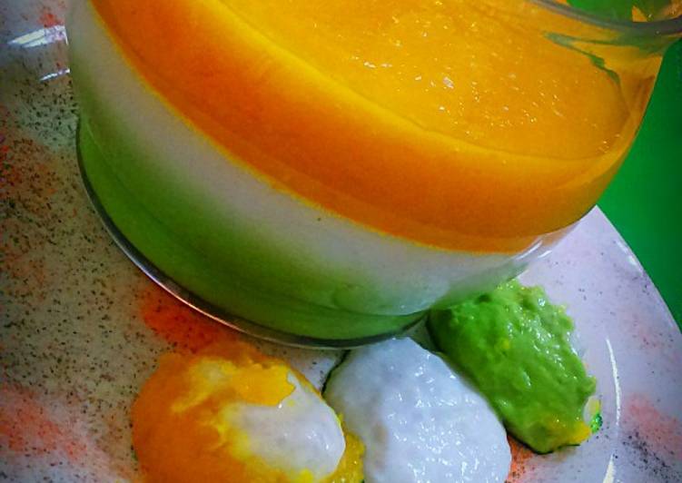 How to Prepare Any-night-of-the-week Tri Colour Coconut cream dessert