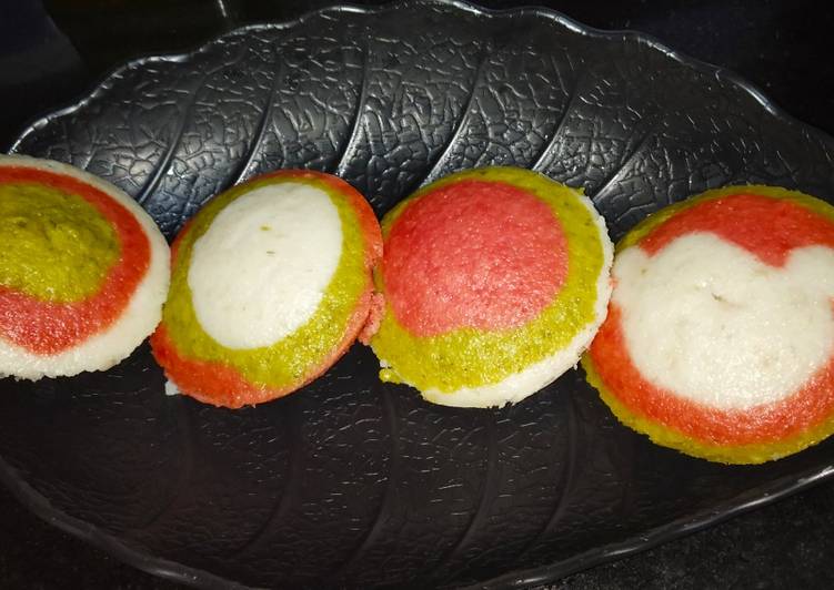 Colourful idli