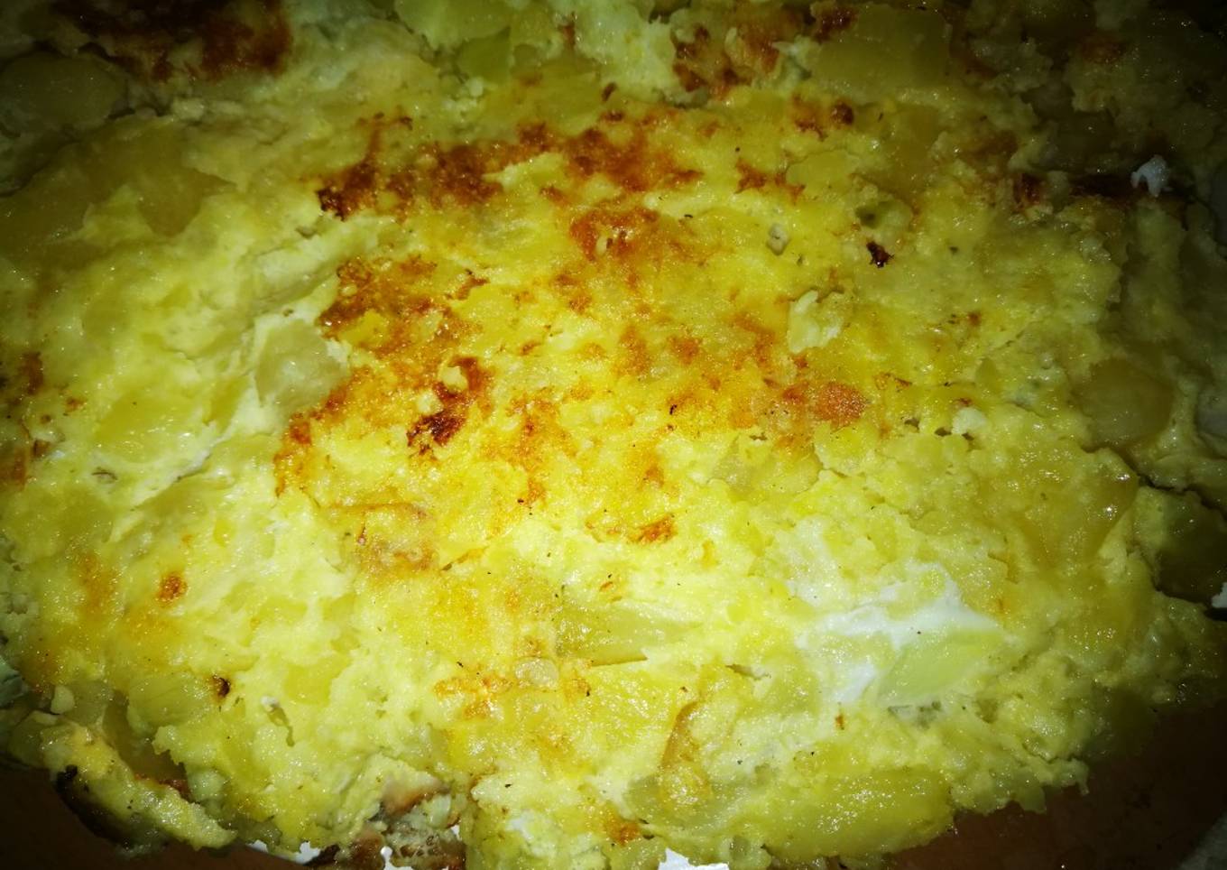 Tortilla de papas con jamón