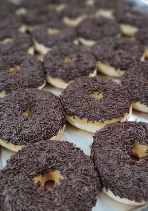 Foto resep Donat fluffy, empuk & white ring tinggi