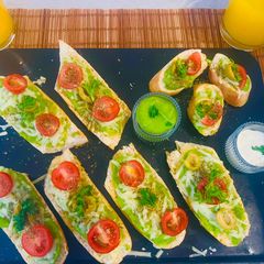 A picture of Easy Open faced Avocado 🥑 Caprese-10 Minutes Power Appetiser 🥖.