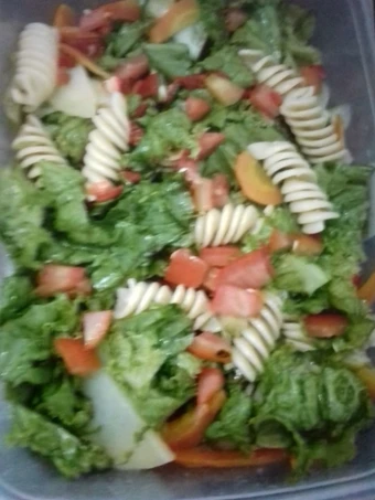 Cara Sederhana Membuat Resep  Simple vege salad and pasta🌺🌺 yang Lezat Sekali, Menggugah Selera