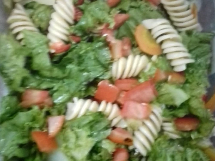 Cara Sederhana Membuat Resep  Simple vege salad and pasta🌺🌺 yang Lezat Sekali, Menggugah Selera