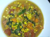 Oseng kangkung, jagung, wortel 