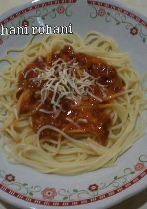 Foto resep Spaghetti With Saus Bolognese Homemade