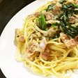 Spinach and Bacon Cream Pasta!!