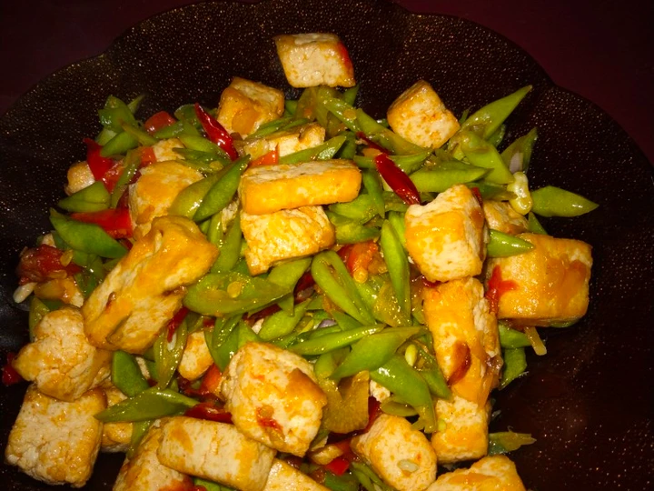Langkah Gampang Menyiapkan Resep Tumis buncis tahu pedas yang Lezat Sekali Anti Ribet, Menggugah Selera