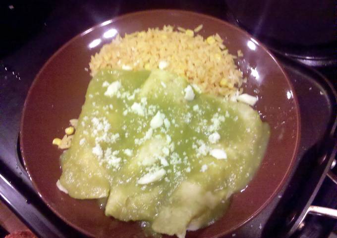 green authentic enchiladas