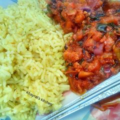 A picture of Fragrant coconut yellow rice.