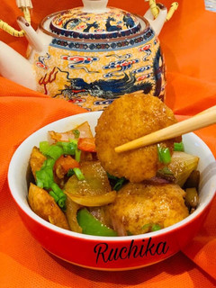 A picture of Idli Manchurian.