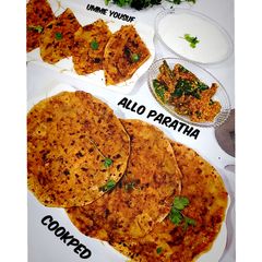 Aloo paratha A picture of Aloo paratha.